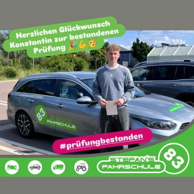 stefansfahrschule83 
#prüfungbestanden 
#beimerstenmalbestanden 
#allesbeimerstenmalbestanden 
#fahrenlernenmitspaß 
#diegrünefahrschule 
#diefahrschuleinbernburg 
#führerscheinausbildung 
#führerschein #fahrschule 
#bernburgsaale #bernburg
#köthenanhalt #köthen